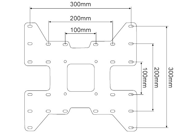 Размеры крепления. VESA 300x300 тонкий кронштейн. Крепление стандарт VESA 300x300. VESA (размер крепления) 300x200. Размер VESA 200 X 300.